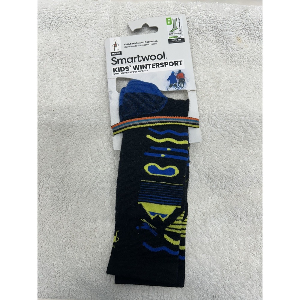 Smartwool Kids Size M Black Wintersport Full Cushion Ski Day Calf Socks